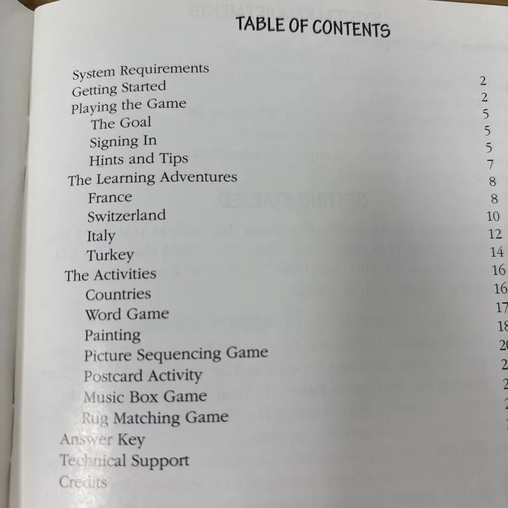 Madeline European Adventures PC CD-ROM Windows 3.1, 95 AND Users Guide Book
